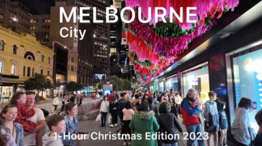 Melbourne City 1 Hour Christmas Walk Tour | Myer Christmas Windows 2023 Australia