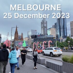Christmas in Melbourne City 25 December 2023 Australia