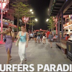 [4k] Surfers Paradise Nightlife Walk Tour | Gold Coast | Queensland | Australia