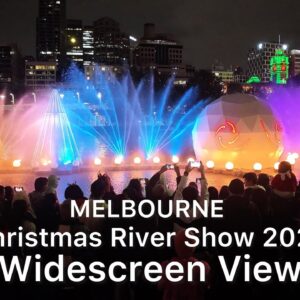 Melbourne City Christmas River Show Widescreen View