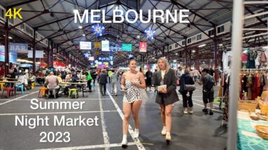 Summer Night Market 2023 Melbourne City Australia | Queen Victoria Market