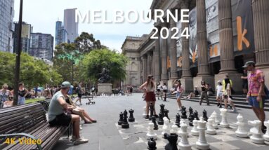 Exploring Melbourne City in January 2024 Australia 4K Video