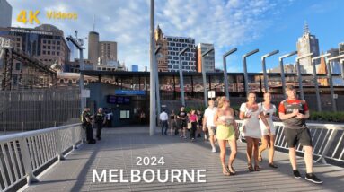 Melbourne Australia City Views Summer 2024 4K Video