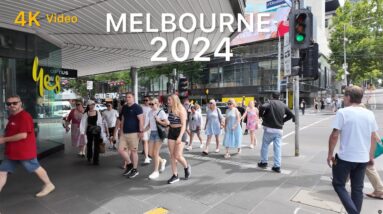 Melbourne City in Summer 2024 Australia 4K Video