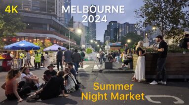 Melbourne City Summer Night Market in January 2024 Australia