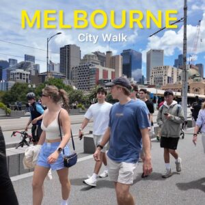 Melbourne Australia Friday Walk 4K Video