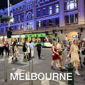 Melbourne City at Night After Taylor Swift Concert The Eras Tour 2024