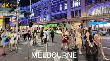 Melbourne City at Night After Taylor Swift Concert The Eras Tour 2024