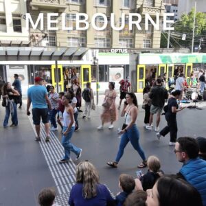 Melbourne City Bourke Street Mall Busking 4K Video