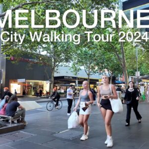 First Day of Autumn in Melbourne City Australia 2024 Walking Tour