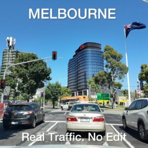 Driving in Melbourne City Virtual Tour - Real Traffic - No edit