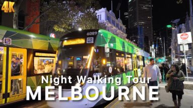 Melbourne City Vibes at Night - Australia Walking Tour