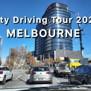 Melbourne Australia City Driving Tour - Sunny Autumn 2024