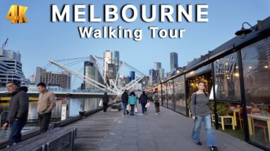 Melbourne Australia Walking Through South Wharf 4K Video