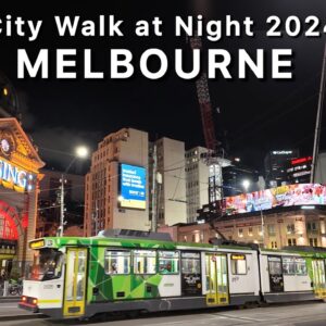 Melbourne City at Night in June Walking Tour Australia RISING 2024