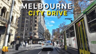 Melbourne City CBD Friday Afternoon Driving Tour Australia 4K Video
