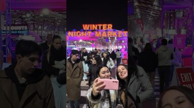 Winter Night Market in Melbourne Australia #walkingtour #citywalk