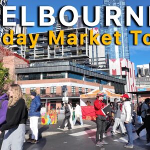 Melbourne Australia Sunday Market Tour in Winter 2024 | Queen Victoria Market