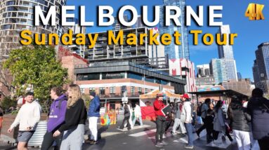Melbourne Australia Sunday Market Tour in Winter 2024 | Queen Victoria Market