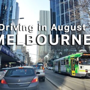 Sunday Drive Melbourne City Australia in August 4K Video