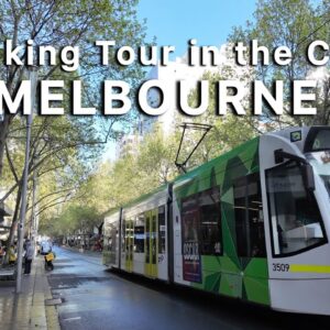 Melbourne Saturday Walk in September Australia 4K Video