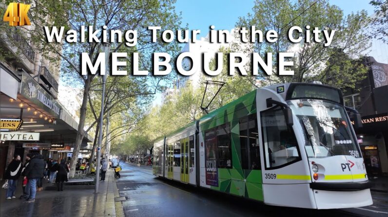 Melbourne Saturday Walk in September Australia 4K Video