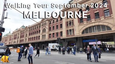 Morning Walk in Melbourne City CBD Australia - September 2024