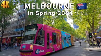 Melbourne Australia Virtual Tour in Spring 2024 4K Video