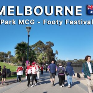 Melbourne Australia Yarra Park MCG Footy Festival 2024 4K Video