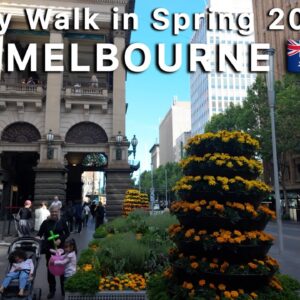 Walking in Melbourne Australia in Spring 2024 4K Video